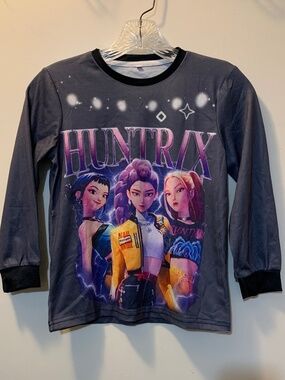 Huntrix Kpop Demon Hunters Girls L Sleeve Shirt New w/o Tags - See Measurements